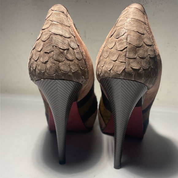 BALDAN sz 38 brown sude and tigre print poyhair plataform made in italy - Picture 15 of 15